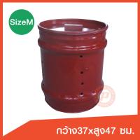 ราคา ถังเผากระดาษไหว้ตรุษจีน ไซส์ M ถังเหล็กเผากระดาษ ทำจากถังเหล็กมือสอง เกรดบี ขนาด 37x47 cm พ่นสีใหม่ มีฝาปิด เจาะรูระบายอากาศให้ (4571454772)