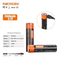 ราคา Nicron 18650 แบตเตอรี่ความจุสูง 2600mAh ใช้กับ N8 B70 B70plus N8F B60 H25 B71 N6 B200 F81 NRB L2600 แบตเตอรี่ (921548199)