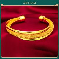 ราคา ASIX GOLD สร้อยข้อมือผู้หญิงทอง 24K สร้อยข้อมือบิดหนา ไม่ดำ ไม่ลอก รูปแบบล่าสุด แฟชั่นเกาหลี (14130199445)