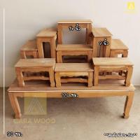 ราคา CR W โต๊ะหมู่บูชาไม้สักทั้งชุดรวมฐาน หมู่ 9 หน้า 7 120 63 สูง90 ซม รวมฐาน งานไม้สัก งานไม่ได้ทำสี (14570446695)