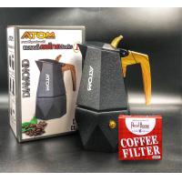 ราคา Moka Pot ATOM COFFEE รุ่น DIAMOND น้องอีกา 6 Cup 2022 วาล์วอัพเกรดทองเหลือง คุณภาพดีที่สุดในไทย แบรนด์คนไทยอันดับ 1 (17240318949)