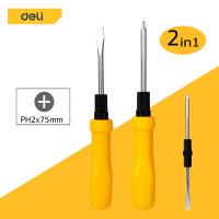 ราคา deli ไขควง ไขควงหัวสลับ ไขควงแม่เหล็ก ปากแบน ปากแฉก ปาก แบน ไขควงหัวแฉก หัวแบน ไขควงปากแบน Screwdriver (10047463989)