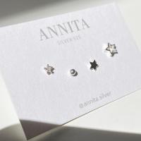 ราคา annita silver heart star earring set sterling silver925 earring ต่างหูเงินแท้ 925 ต่างหูเงินแท้ ต่างหูเพชรcz ต่างหูดาว ต่างหูหัวใจ เซ็ทต่างหูเงินแท้ (12285249678)