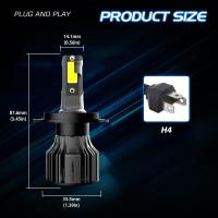 ราคา Novsight H4 n39 หลอดไฟ 2ชิ้น LED รถยนต์ ไฟหน้ารถ 72วัตต์ 10000LM 6000K ไฟ LED สีขาว ไฟหน้ารถยนต์อัตโนมัติหลอดไ (18906448134)