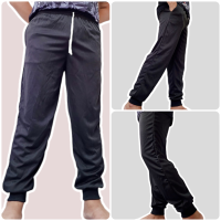 ราคา กางเกงวอร์ม ขาจั้ม สีดำ ไม่มีแถบ ผ้านิ่ม ใส่ทำงาน ใส่เล่น (18838546819)