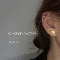 ราคา ESCOBAL พร้อมส่ง ต่างหูเพชร Classy Diamond ต่างหูเงินแท้จี้เพชร Moissanite แท้100 ตุ้มหูเพชร ต่างหูแฟชั่น ตุ้มหูเงินแท้ (17030537352)