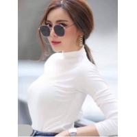 ราคา เสื้อยืด แขนยาวคอเต่า ผ้าเรย่อน ทรงสวยใส่สบาย อก32 38 มี 3 สี ดำ ขาว เทา (14477190527)