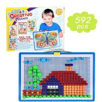 ราคา กระดานปักหมุด ของเล่นปักหมุด กระดานปักหมุดโมเสก Creative Mosaic ของเล่น ปักหมุด เสริมพัฒนาการ ของขวัญ toy pin board (19030036058)