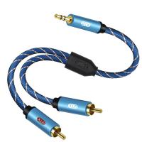 ราคา ERTK RCA TO AUX สายแปลง RCA 2 หัวเป็น AUX 3 5mm (15687706677)