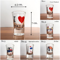 ราคา แก้วเป็ก แก้วเป๊ก แก้วช็อต shot glass แก้วที่ระลึกSouvenir Thailand มี 5 ลายให้เลือก (10707528725)