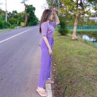 ราคา Mesubshop ชุดเซ็ต ไหมพรมลายริ้ว พรมทอแน่นๆ งานปังฮิตสุด ได้ทั้งเสื้อทั้งกางเกงเลยจ้า รุ่น เซตริ้ว ริ้ว 88 I203A (14359085102)