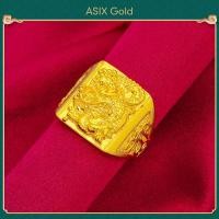 ราคา ASIX GOLD แหวนผู้ชายทอง 24K แหวนมังกรครอบงำ แหวนผู้ชายเท่ ไม่ดำ ไม่ลอก (15465179262)