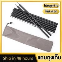 ราคา เสาฟลายชีท ยาว เสาฟลายชีท เสาค้ำหน้าเต็นท์ขนาดยาว canopy pole เสาทาร์ปเหล็กสูง 2m พับได้ สีเงิน จำนวน 2 ต้น มาพร้อมถุงเก็บ แข็งแรง Folding Galvanize Steel Tarp Pole (17026609076)