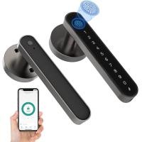 ราคา ล็อคลายนิ้วมือ Digital Door lock กลอนประตูดิจิตอล ลายนิ้วมือ รหัสผ่าน กุญแจ TUYA ล็อคประตูด้วยลายนิ้วมือ (16584381772)