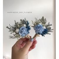 ราคา ช่อดอกไม้ติดหน้าอกโทนสีฟ้า (12463178532)