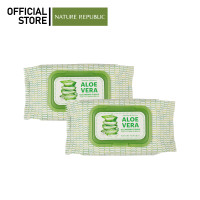 ราคา 1แถม1 NATURE REPUBLIC SOOTHING MOISTURE ALOE VERA CLEANSING TISSUE 80 แผ่น แพ็ค (15004335403)
