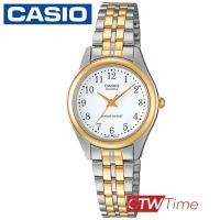 ราคา Casio Standard นาฬิกาข้อมือผู้หญิง สายสแตนเลส รุ่น LTP 1129G 7BRDF หน้าปัดขาวตัวเลข (206246710)