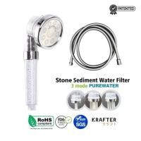ราคา ชุดฝักบัวอาบน้ำ ฝักบัวหินกรองน้ำเกาหลีของแท้ รุ่น Krafter Korea 3 mode High Pressure Shower รับประกันสินค้า 1 ปี (17238906651)