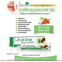 ราคา ยาสีฟันสมุนไพร ไลฟ์กรุ๊ป Herbal Toothpaste ยาสีฟันผสมสารสกัดเห็ดหลินจือ ว่านหางจระเข้ ดับกลิ่นปาก ฟันขาว (8461459615)