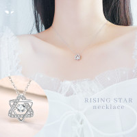 ราคา MNL RISING STAR สร้อยคอ จี้ดาว หกแฉก นำโชค สร้อยคอผู้หญิง สร้อยคอพร้อมจี้เพชร สร้อยคอเพชร สร้อยคอแฟชั่น สร้อยหินนำโชค สร้อยเงินแท้925 (17945460755)