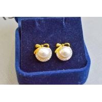 ราคา มาใหม่ Y6 มุกล้อมเพชร ต่างหูเพชร ต่างหูเพชรCZ ต่างหู ตุ้มหู ต่างหูหุ้มทอง ต่างหูทอง24k ต่างหูทองไมครอน (16832639001)