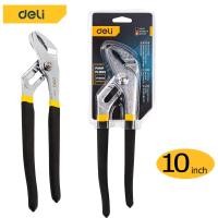 ราคา deli คีมคอม้า คีม คีมจับท่อ คีมถอดปั๊มน้ำ คีมคอม้าขยายปากได้ ประแจจับท่อ คีมอเนกประสงค์ ขนาด 8นิ้ว 10นิ้ว Pump Pliers (11629983982)