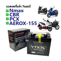 ราคา TTW Battery แบตเตอรี่แห้ง สำหรับมอเตอร์ไซค์ ใช้กับจักรยานยนต์รุ่น Pcx125 Pcx150 Pcx160 Click Click125i Click150i Aerox155 Nmax155 Aerox Nmax CBR แบตเตอรี่มอไซต์ แบต 7แอมป์ (17424784773)