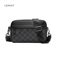 ราคา Leacatกระเป๋าสะพายเล็กสำหรับผู้ชายหนังPuสีดำC Rossbodyกระเป๋าMessengerตารางสลิงกระเป๋าแฟชั่นฤดูร้อนเกาหลีกระเป๋าสะพายข้าง (4515890600)