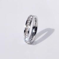 ราคา OYJR แหวนเพชรไม่ลอก แหวนเพชรสองแถว แหวนสแตนเลสแท้ แหวนเพชรแถวคู่สำหรับผู้หญิง (16753604410)