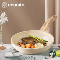 ราคา Ecowin กระทะเคลือบเซรามิคเคลือบ Non Stick กระทะเคลือบ Non Stick สำหรับเตาตั้งพื้นทุกประเภท กระทะเคลือบ Non Stick พร้อมฝาปิด 24 26 ซม (17380285020)