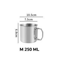 ราคา แก้วแสตนเลส 304 ถ้วยกาแฟ แก้วกาแฟ หูพับได้ ถ้วยแสตนเลส SUS304 แก้วแคมปิ้ง แก้วกาแฟ แข็งแรง ทนทาน ขนาด 250 350 550 ML (17447426794)
