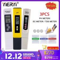 ราคา Yieryi ปรับปรุง 1 ชิ้น PH Meter 1 ชิ้น TDS และ TEMP METER 1 ชิ้น TDS และ EC Meter ทดสอบคุณภาพน้ำปากกา (1578536013)
