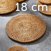 ราคา ที่รองแก้วหวาย จานรองแก้วน้ำ แผ่นรองแก้ว แผ่นรองหม้อ งานหวายนำเข้า ของขวัญ ของฝาก มีหลายไซส์ (14160615266)