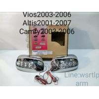 ราคา ส่งฟรี ฝาครอบกระจกมองข้าง Vios วีออส 2003 2006 Altis อัลติส 2001 2007 Camry แคมรี่ 2003 2006 Avanza อแวนซ่า 2004 2011 สีชุบโครเมี่ยม ไฟหรี่สีน้ำเงิน ไฟเลี้ยวสีส้มเหลืองปกติ (1170582311)