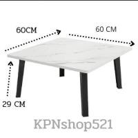 ราคา ส่งด่วน ส่งไว โต๊ะญี่ปุ่น พร้อมส่งทุกสี โต๊ะลายหินอ่อนขาว มีคูปองลด 60x60 โต๊ะพับได้ โต๊ะทำงาน โต๊ะทำการบ้าน โต๊ะเรียนออนไลน์ โต๊ะทำงาน (12585152147)