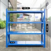 ราคา Warehouse Shelf ราคาส่ง ชั้นเหล็ก 4 ชั้น ชั้นวางของ ชั้นวางสินค้า ชั้นเหล็กวางของ ชั้นเหล็กฉาก ชั้นวางสินค้า ชั้นวางของโรงงาน ขนาด 2X2 ม (16533983561)