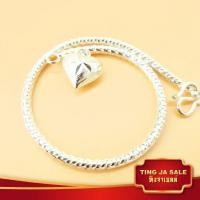 ราคา สร้อยข้อมือเงิน 925 ลายกระดูกงูกลม ห้อยหัวใจ น้ำหนัก1บาท ยาว7นิ้ว เครื่องประดับเงินสินค้าขายดีพร้อมส่ง (1337422365)