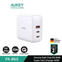 ราคา AUKEY PA B6S Omnia 90W 3 Port For MacBook Pro Charger with GaNFast TechnologyWall Charger รุ่น PA B6S (11634072536)