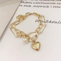ราคา สร้อยข้อมือรูปหัวใจ 2 ชั้น สร้อยข้อมือไข่มุก สร้อยข้อมือ กำไลข้อมือ กำไลแฟชั่น เครื่องประดับ ผู้หญิง สไตล์เกาหลี B28 (10602459734)