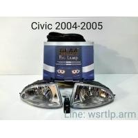 ราคา ส่งฟรี ไฟตัดหมอก Civic ซีวิค 2004 2005 ตาเหยี่ยว Honda Civic04 05 สปอทไลท์ Spotlight (18645609583)