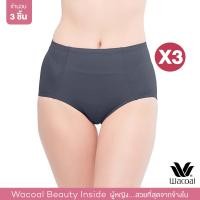 ราคา Wacoal Support panty กางเกงในเก็บกระชับ เซ็ท 3 ชิ้น สีดำ BL WU4T36 WU4836 (17698539194)