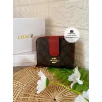 ราคา กระเป๋าสตางค์ กระเป๋าสตางค์ผู้หญิง กระเป๋าใส่นามบัตร coach กระดุม 4 5 นิ้ว WS 2 1 ใบสั้น (12605091709)