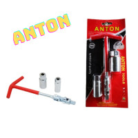 ราคา ANTON บล็อกถอดหัวเทียน บล็อกขัน ตัวทีข้ออ่อนบล็อคถอดหัวเทียน ลูกบล็อกเบอร์ 16 และ 21 mm ถอดหัวเทียน คอยหัวเทียน (9627264089)
