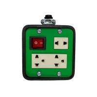 ราคา JPS บล็อกยาง 4x4 mini เพลทดำ มีสวิตซ์ เฉพาะบ๊อกไม่รวมสายไฟ ปลั๊กพ่วง ปลั๊กสนาม (8174769920)