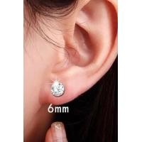 ราคา ต่างหูเพชร CZ ของ Swarovski พรีเมียม เงินแท้ 925 (10020219877)