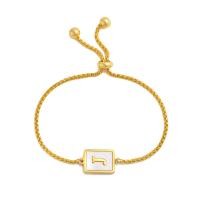 ราคา สร้อยข้อมือเริ่มต้น A Z สำหรับผู้หญิงสร้อยข้อมือโซ่สแตนเลสสีทองตัวอักษร26ตัว (16323135611)