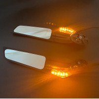 ราคา กระจกวิง กระจกมองหลังรถจักยายยนต์ พร้อมไฟ LED กระจกแต่ง กระจกมองข้าง NINJA ZX R3 R15 CBR500r (19352166513)