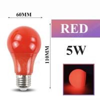 ราคา หลอดไฟ A50 LED BULBแบบสี หลอดไฟสี หลอดสี 5w ขั้วเกลียว E27 6สี หลอดปิงปอง สีแดง สีเขียว สีน้ำเงิน สีเหลือง หลอดประหยัดไฟ (16232919727)