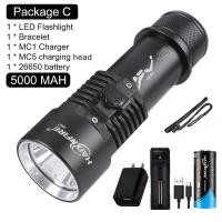 ราคา HaixnFire DV57ไฟฉายกันน้ำใต้น้ำ2500 Lumens XHP70ไฟดำน้ำสกูบาไฟฉายตั้งแคมป์กลางแจ้ง (15758363245)