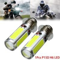 ราคา 1XไฟLEDสีขาวจักรยานยนต์ รถATVไฟหน้าหลอดไฟไฟตัดหมอกH6M PX15d P15D25 1 E401 (4923356417)
